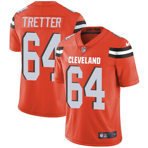 Men Cleveland Browns #64 J.C. Tretter Nike Orange Limited NFL Jersey->cleveland browns->NFL Jersey